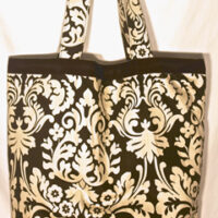 Chocolate Damask Market Bag